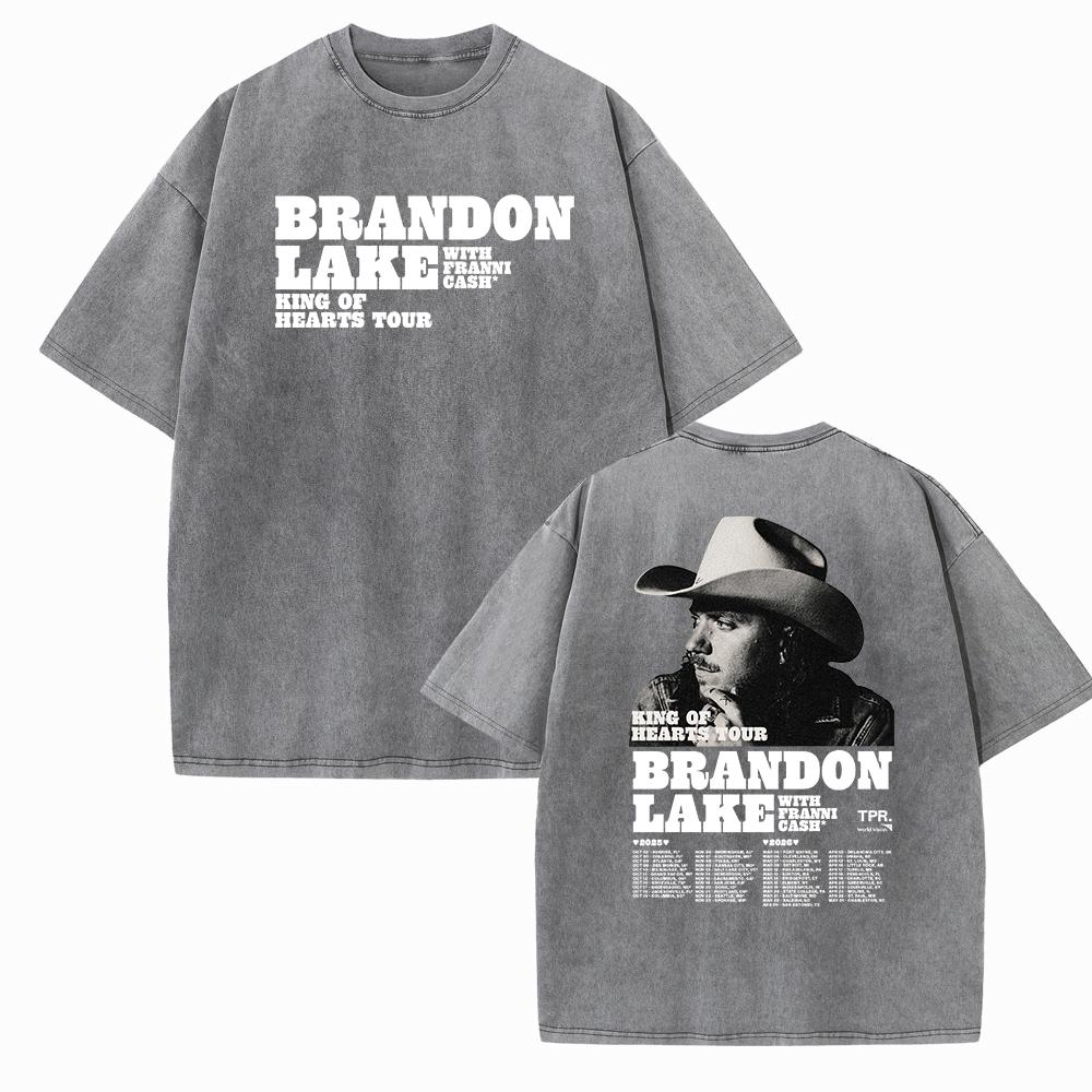 Brandon Lake Turné T-skjorter Harajuku Vintage O-hals Kortermet Bomull Mann Kvinne T-skjorter Gave Topper