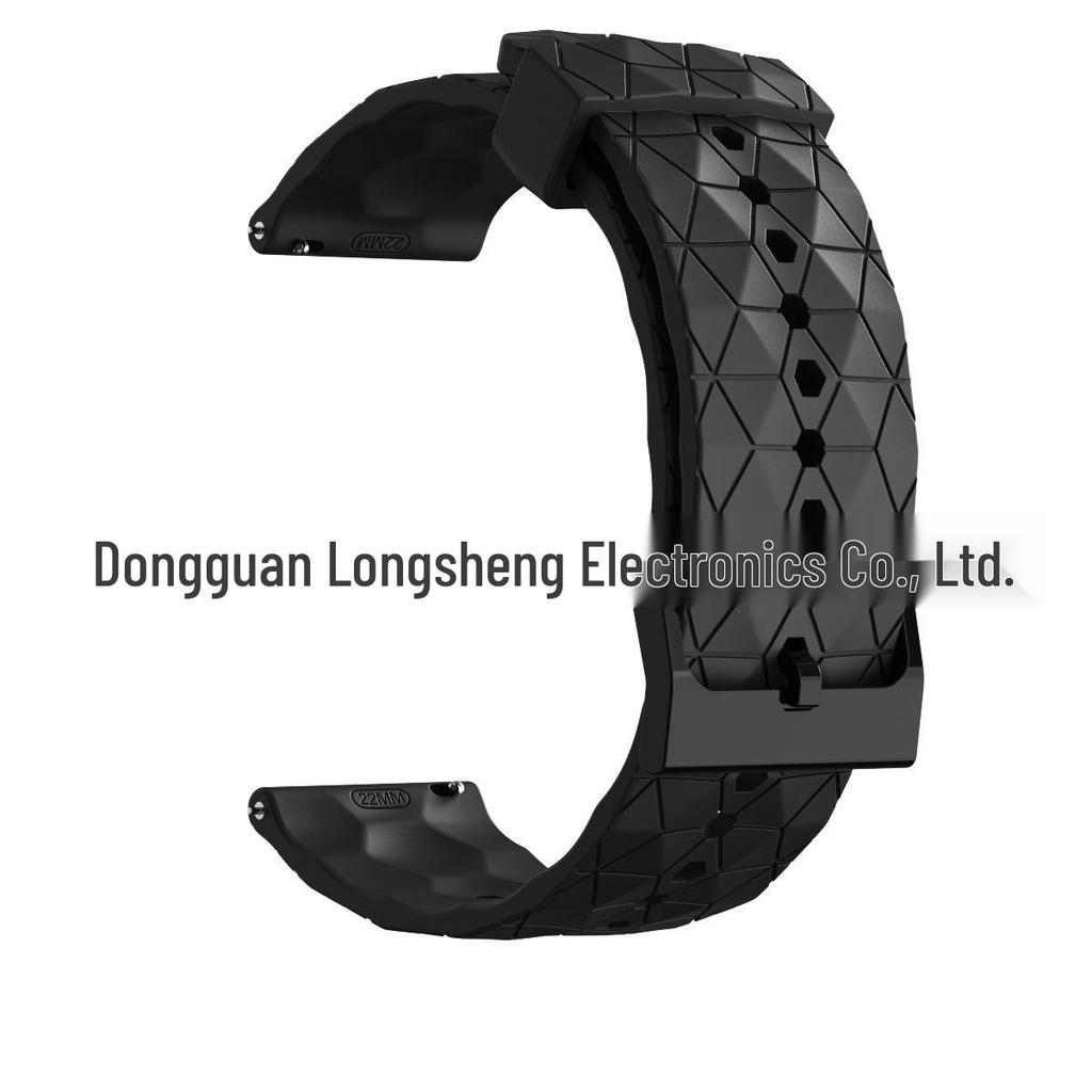 Football Pattern Universal Silicone Strap for Samsung Watch5, Huawei Watch GT, Garmin, Polar (20/22mm)