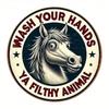 Metal Wall Art Vintage Retro Sign for Bathroom Bar Garage Wash Your Hands Ya Filthy Animal Sarcastic Metal Poster