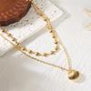 Bohemia Gold Plated Double Layer Shell Necklace For Women Starfish Conch Scallop Pendant Choker Summer Beach Jewelry Accessories