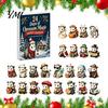 DIY Holiday Charms 24 Days Christmas Advent Calendar with 2D Flat Acrylic Possum Pendants, Bag Accessories Festive Countdown for Tree Decoration