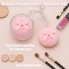 Elegant crystal glass loose powder container three-piece set, baby toner dry puff (including 2 puffs)