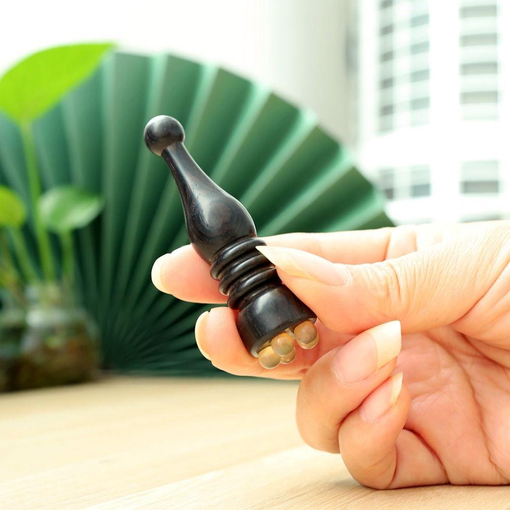 Sandalwood Eye Massage Stick Lotus Seedpod Shape Skin Care Massager  Face Skin Care