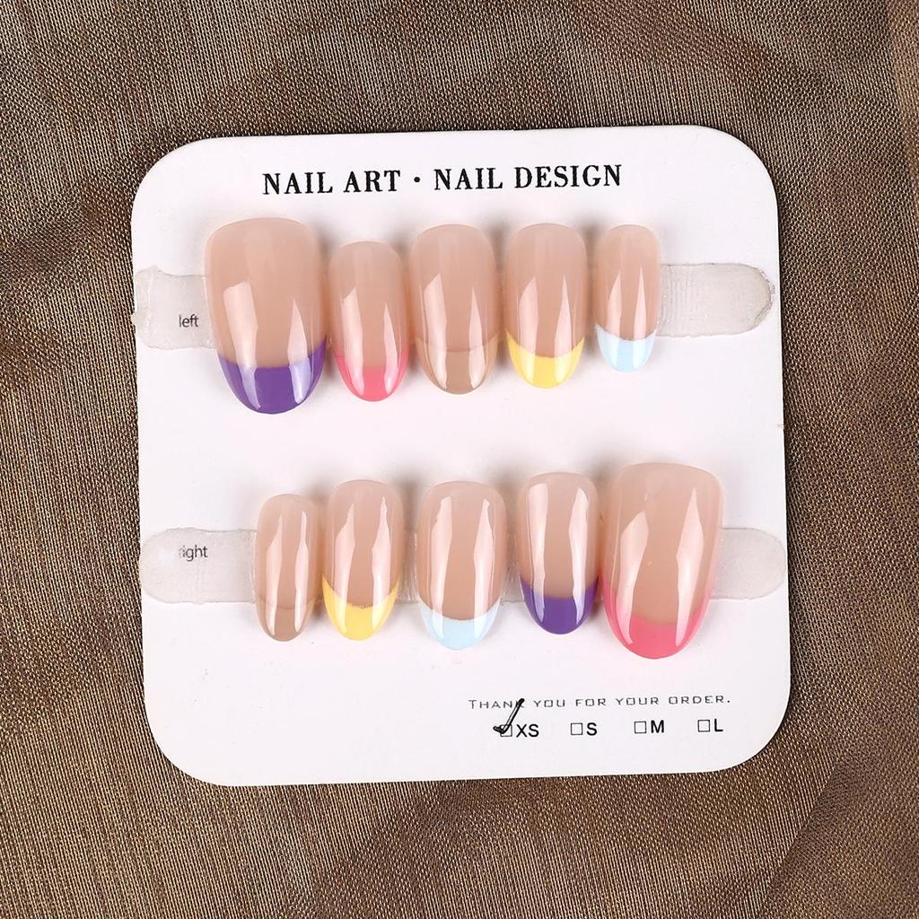 Handmade High-End Short Press-On Nails - Simple & Removable Art Collection