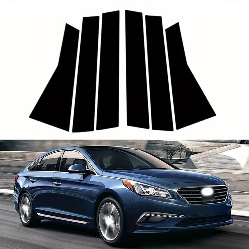 6Pcs Glossy Blak Door Pillar Posts Side Trim Fit For Hyundai Sonata 2015 2016 2017 2018 2019 Window Decoraion Cover Sticker