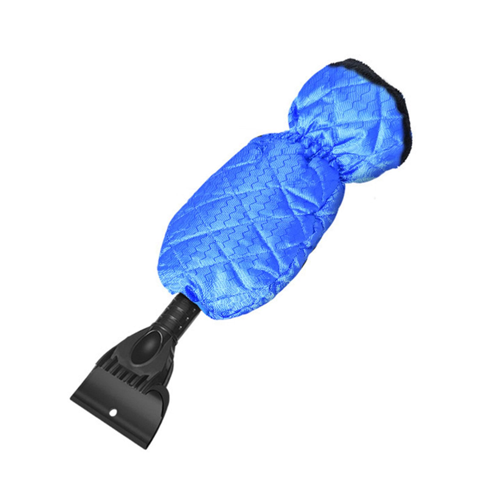 

Car Windshield Ice Scraper Mitt With Warm Gloves Waterproof Snow Shovel Brush Scratch-Free Snow Removal Tools for Car Cleaning синий