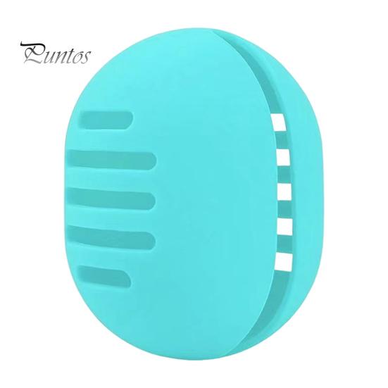 

Тримач для спонжа для макіяжу Двосторонній дихаючий силіконовий тримач для блендера для макіяжу Органайзер для зберігання пухової пудри Дорожній чохол ціан