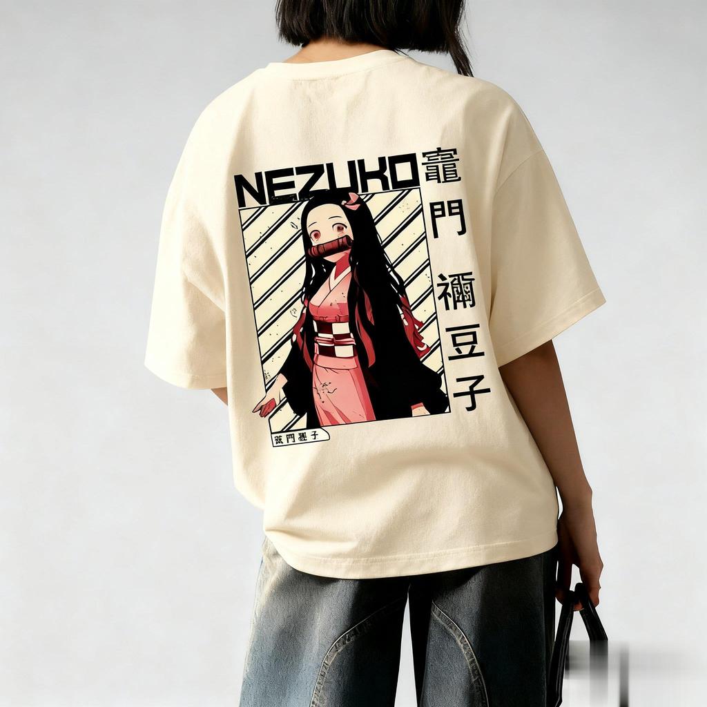 Demon Slayer Nezuko Kamado Anime T Shirt Women Unisex Short Sleeve Tee Summer Trendy Y2k Graphic Print Casual Streetwear Top Unisex