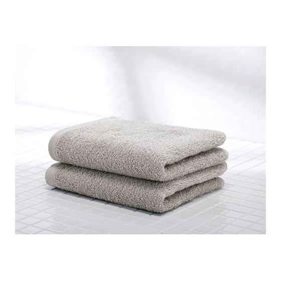 Kosugizen Daily Mini Bath Towel BASIC Color Gray Set of 2 50 x 100cm Thin and Lightweight Compact HZG-450-2GY