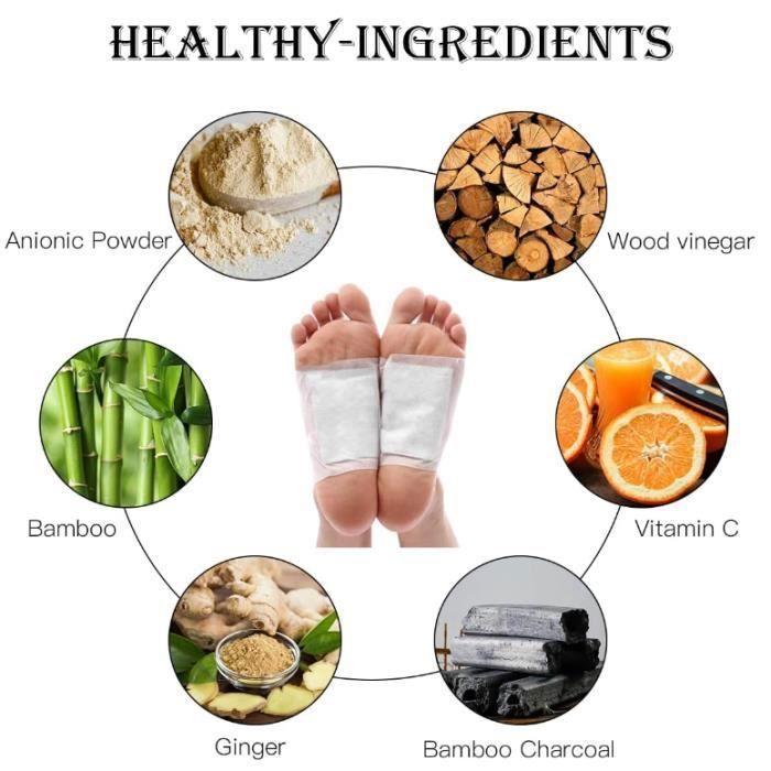 30Pièces Patch Detox Pieds Deep Cleansing Patch Pieds Gingembre Coussinets de Soins des Pieds Detox Patchs de Sommei SOIN DES MAINS