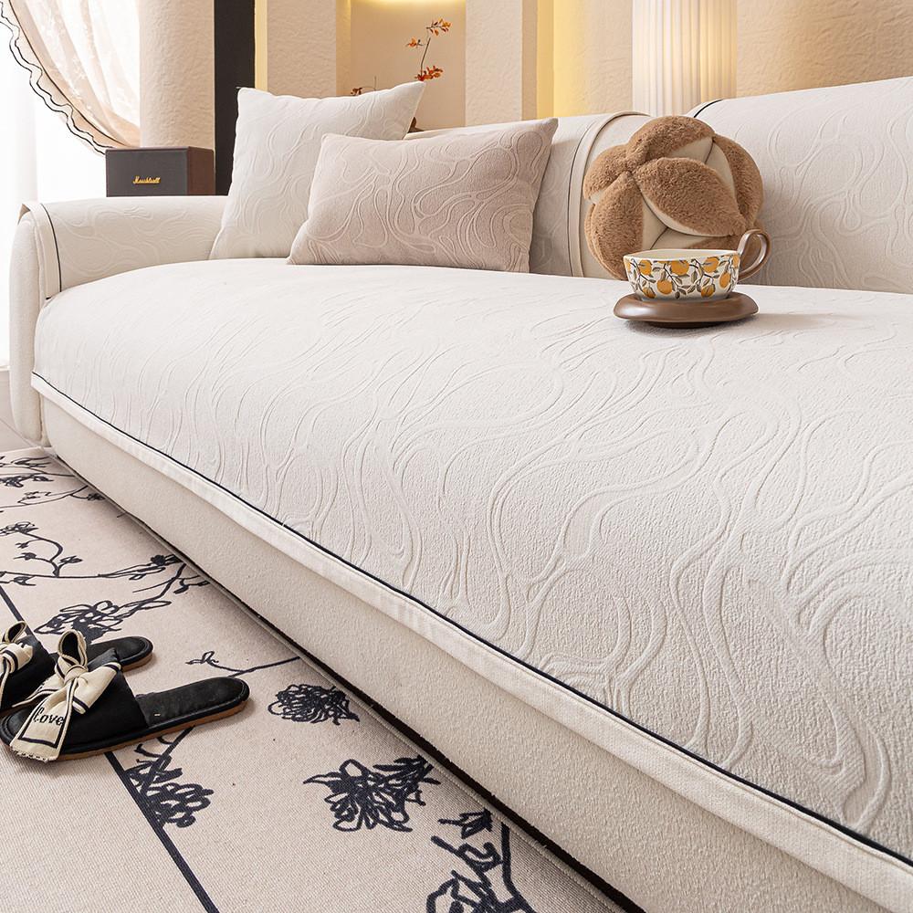 1Pcs Jacquard Chenille Sofa Cushion All Seasons Modern Minimalist Non-Slip Durable Dustproof Seat Cover Home Decoration