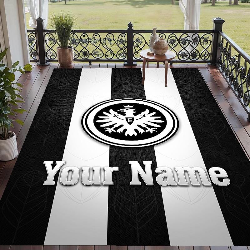 Custom Text Printed Rug Eintracht Frankfurt Non Slip Floor Carpet For Home Room Decor