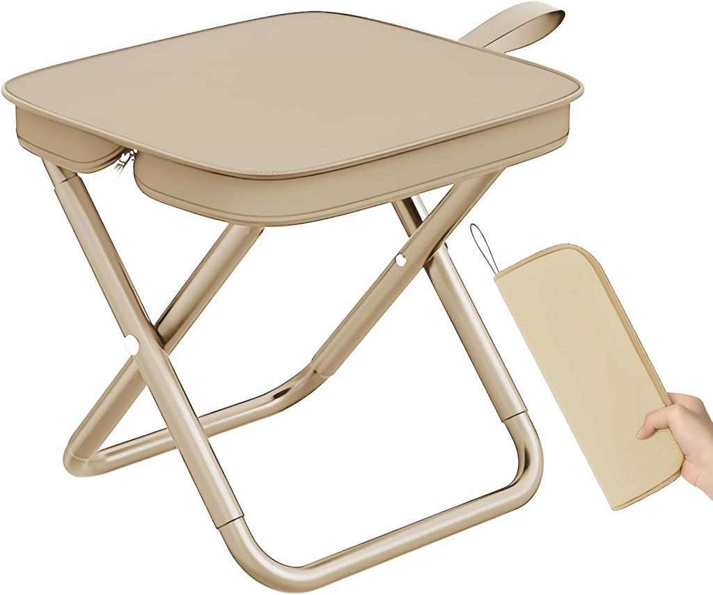 Camping Folding Chair Portable Multifunctional Outdoor Picnic Collapsible Stool with Carry Bag Ultra Light Fishing Stool for BBQ