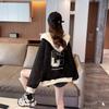 Women's Hooded Color Block Casual Jacket - Korean Style, Lightweight, Loose Fit, Petite, for Spring/Autumn 2025.
