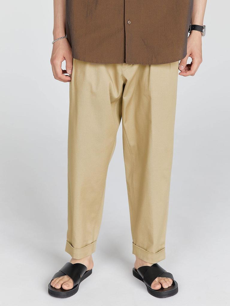 [United Arrows Green Label Relaxing] Special Order [Web Exclusive] <3/2 WORKS> GLR 2-Pleat Chino Pants, Size 32145993214, 2370 Beige (23), L