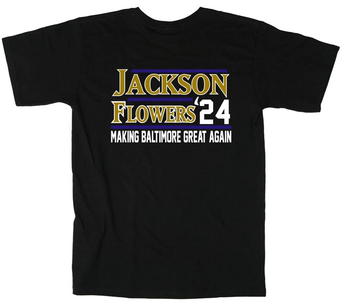 Lamar Jackson Zay Flowers 2024 Short Sleeve T-Shirt M