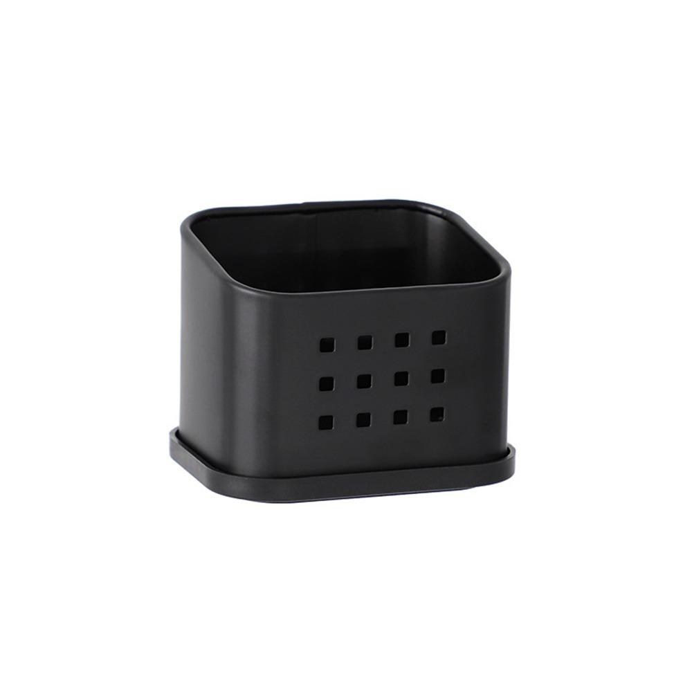 Rust-proof Sponge Holder Hollowed Kitchen Organizer No-Drill Sink Edge Storage Box  Kitchen Use Iron