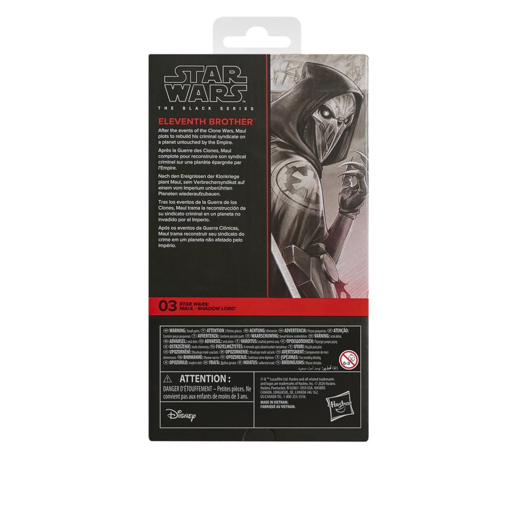 Hasbro STAR WARS Black Series Eleventh Star Lord Premium Collection 15cm Action Figure G2570 Brother, Wars Maul/Shadow (Authentic)