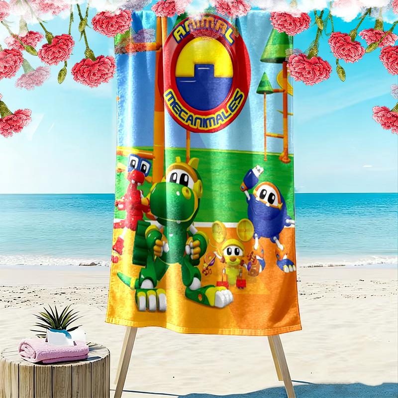 Animal Mechanicals 2D Flat Print Beach Towel, Large Soft Quick Dry Towel for Beach Camping SwimmingDSTJ0925199