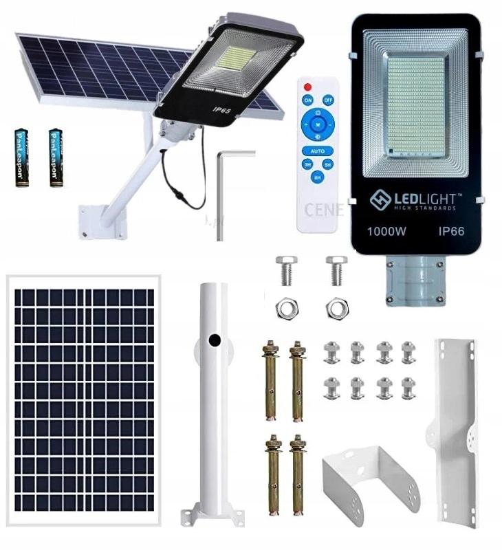 Large Outdoor Solar Led Street Lamp Powerful 1000W Lantern Sensor