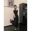 Summer new temperament pure shoulder sleeveless tube top dress women's Korean high-end feeling waist and thin long skirt