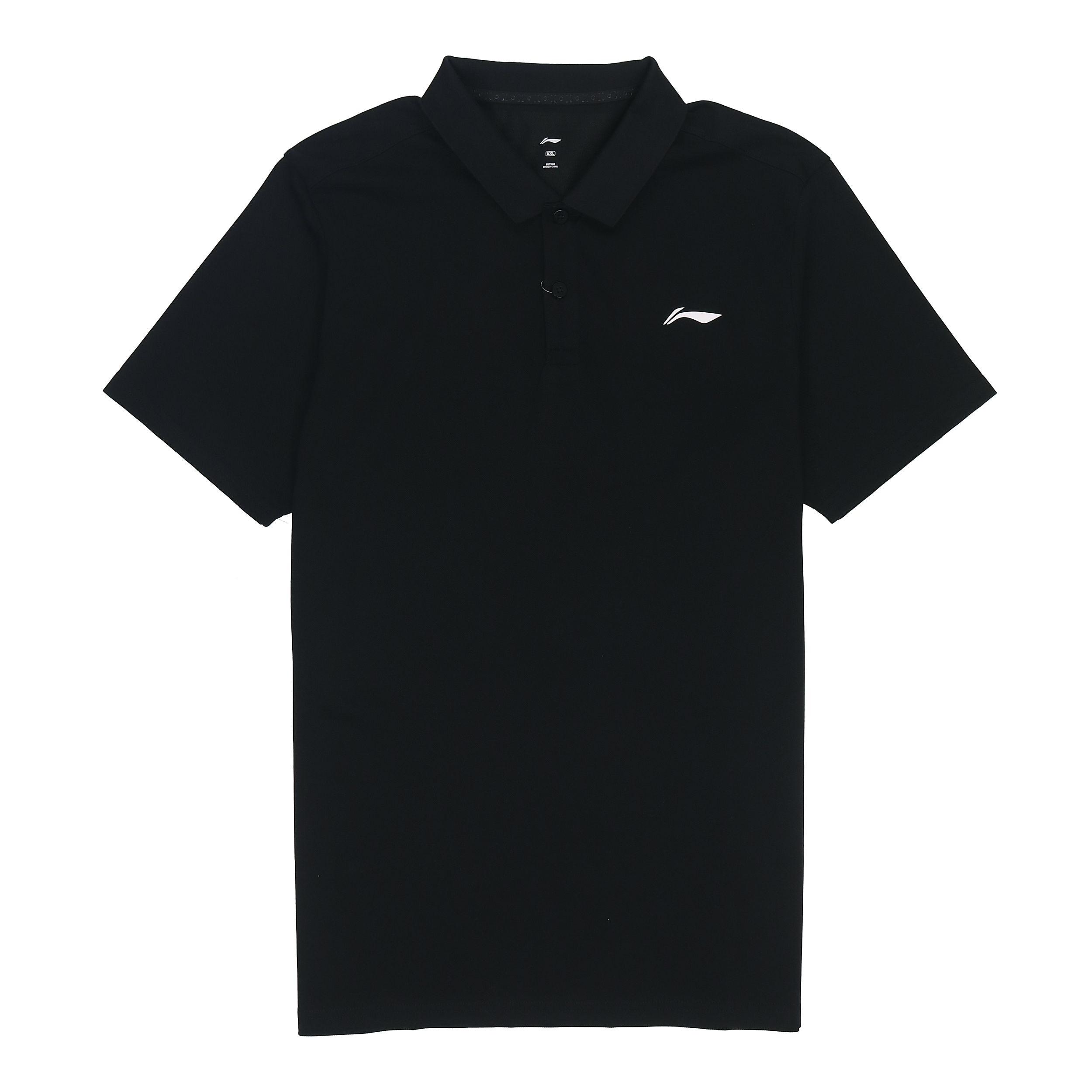 Li-Ning Logo Training Polo Shirt Black Men s APLS069-1 L