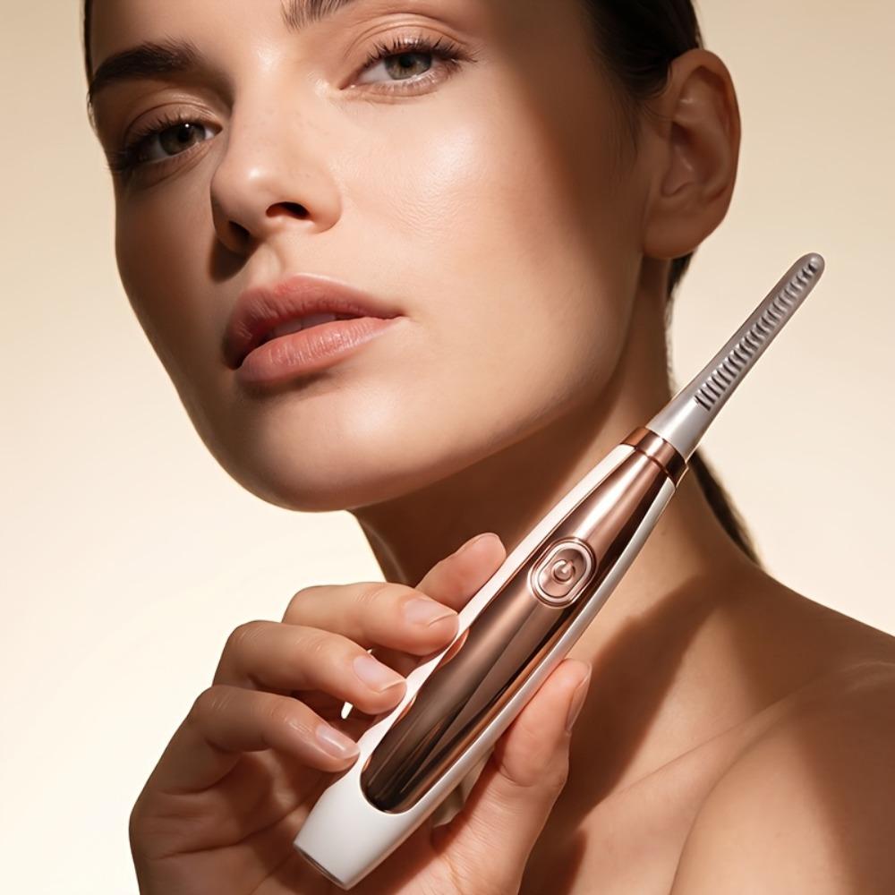 USB Port Rechargeable Heated Eyelash Curler Portable, Eyelash Curling Machine for All Eye Shapes