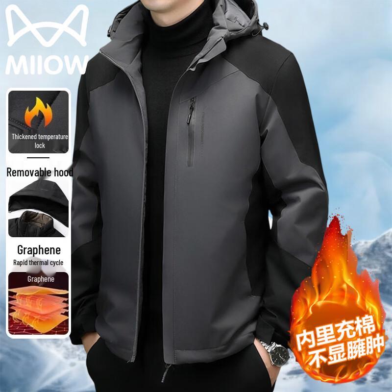 

Maoren Men s Winter Hooded Windproof Water-Repellent Padded Jacket 6XL