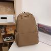 Schoolbag new large-capacity high-value junior high school student casual schoolbag Japanese and Korean version solid color fashionable simple 