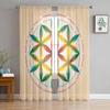 Bohemian Mandala Sheer Voile Vorhänge für Wohnzimmer Schlafzimmer Exotischer Stil Fenster Tüll Vorhänge Transparenter Chiffon Vorhang