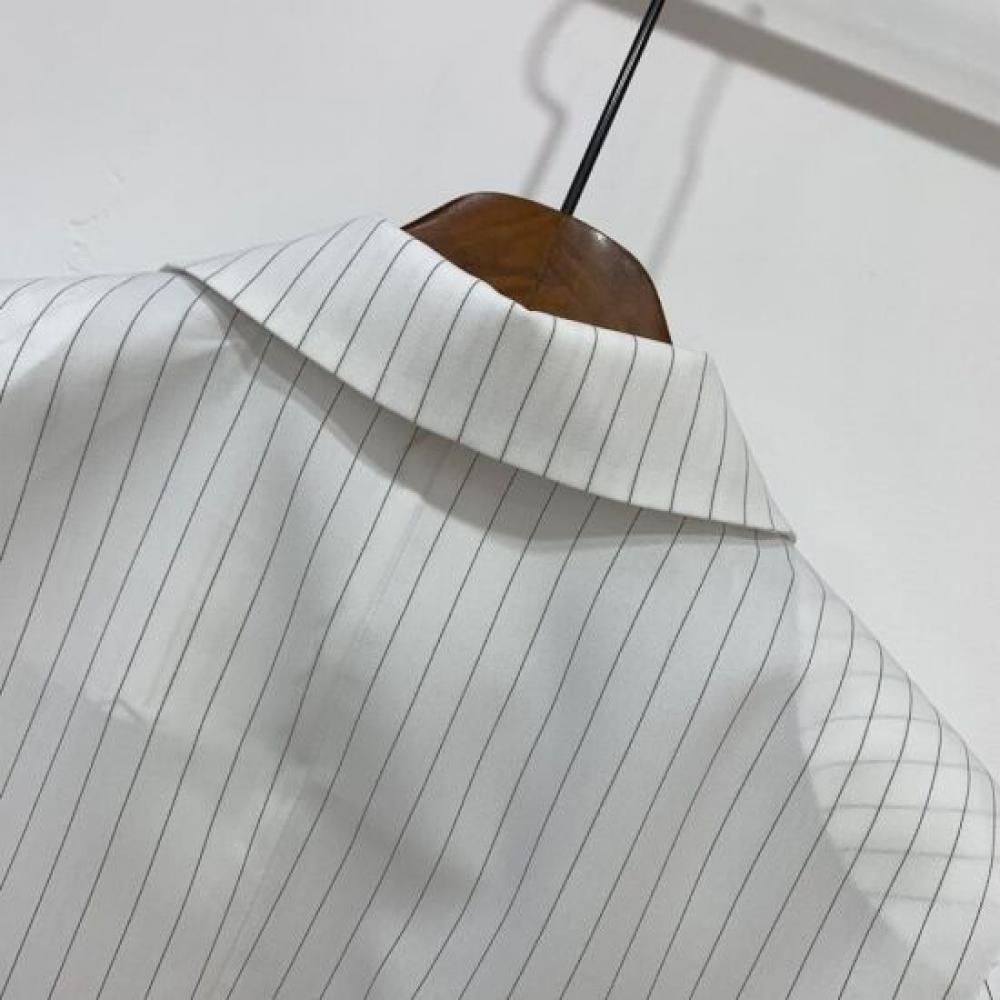 C S In The Room 2Size Former Stripe Shoulder Pad Double Slit Short Sleeve jaCket