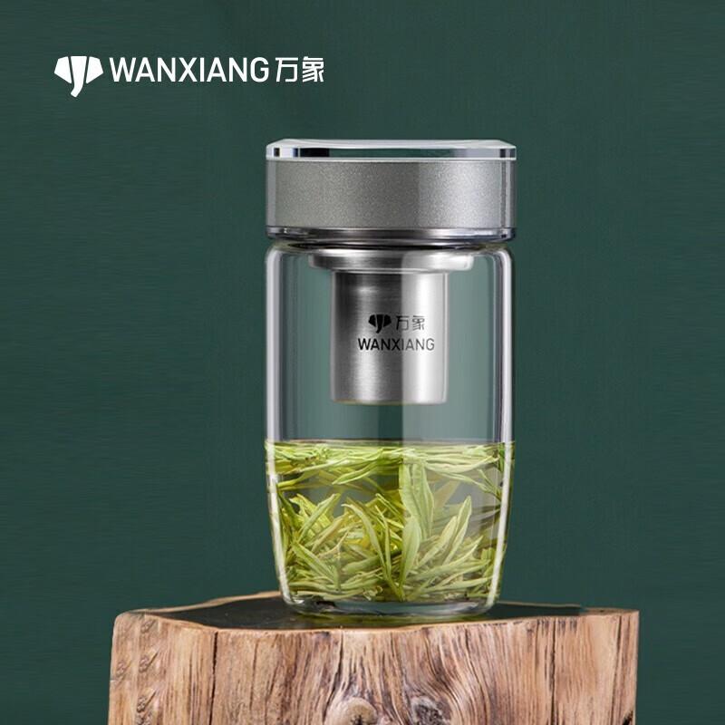 WANXIANG Borosilicate Glass Tea Infuser Mug