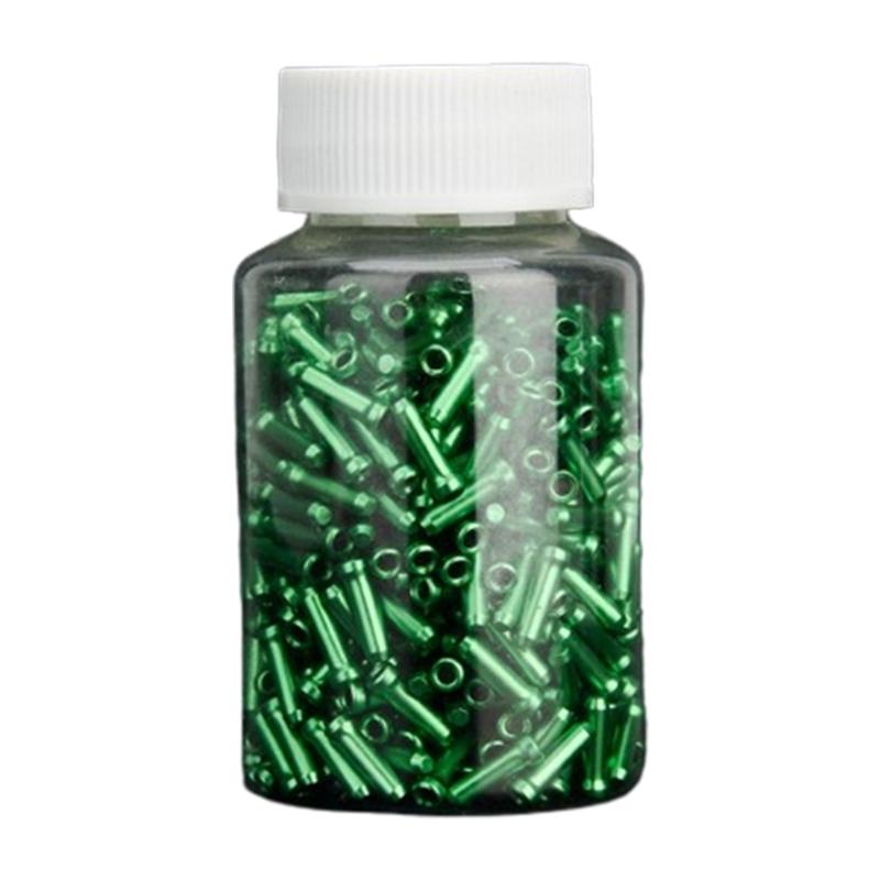 

500Pcs Aluminum Alloys Bikes Cable End Caps Mountain Bicycles Brake End Cover Cable Tip Brake Wire End Caps зелёный