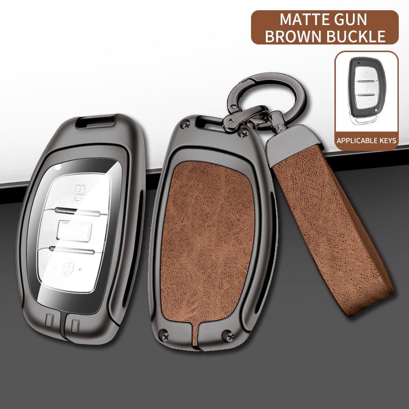 

Zinc Alloy Car Key Case Cover Shell Fob For Hyundai Tucson Santa Fe Rena Sonata Elantra Creta Ix35 Ix45 I10 I30 I40 Car Keychain