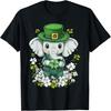 Unisex T-shirt Shamrock Girls Boys Kids Leprechaun St Patricks Day Elephant T-Shirt
