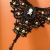 Skull Pirate Black Lace Clavicle Necklace - Gothic Style for Halloween