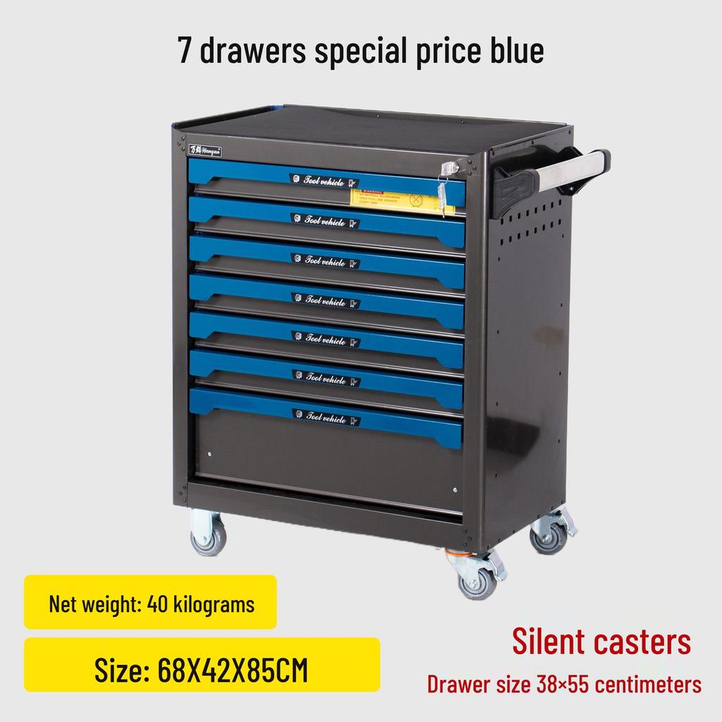 Multi-Layer Thickened Tool Cabinet with Casters for Auto Repair