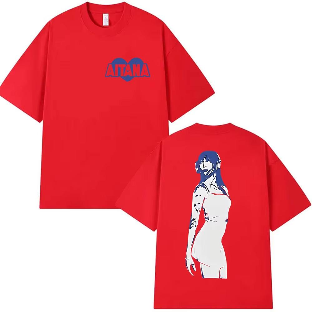 

Aitana World Tour Merch T Shirt Mens Women Vintage Oversized Cotton Tshirts Hip Hop Loose Short Sleeve Tshirt Streetwear 4XL
