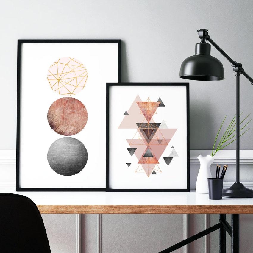 Geometric Abstract Art Poster Print Canvas Painting Picture Aisle Home Wall Art Graffiti Bedroom Modern Decoration Custom