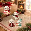 Holiday Animal Hanging Ornaments Christmas Dog Wooden Ornament, 2D Cartoon Puppy Handmade Style Decor with String, Tree Party Decoration Kitten