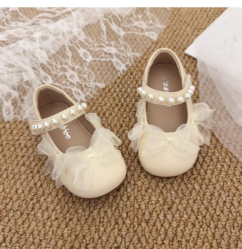 

Girls toddler baby lace pearl princess shoes 2025 spring and autumn new little girls versatile princess style toddler shoes 15