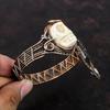 Howlite Bangle Copper Wire Wrapped Cuff Bracelet Handmade Adjustable Bangle Skull Bone Face Cuff Bracelet Rainbow Moonstone Gemstone Jewelry