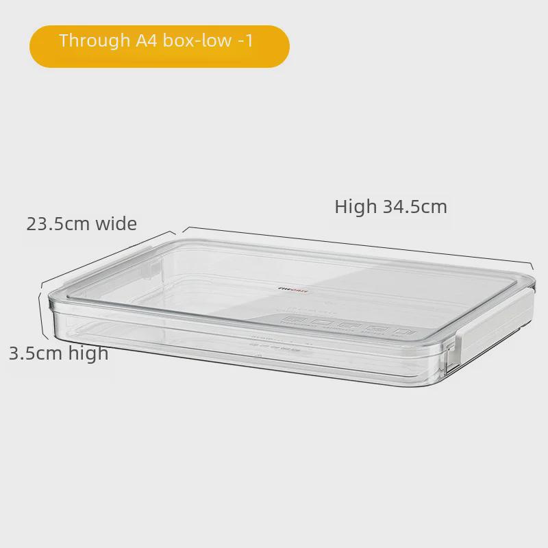 Xiaohongshu A5 Thickened Dustproof File Storage Box for Office Documents and Bills