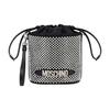 Detachable Chain Strap Drawstring Closure Bucket Bag Women Shoulder Bag Black B841382023555