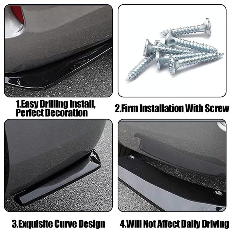Universeller Auto-Heckstoßstangen-Spoilerlippen-Splitter-Haifischspoiler Kratzschutz-Schutzfolien-Winkel-Splitter-Dekorationszubehör
