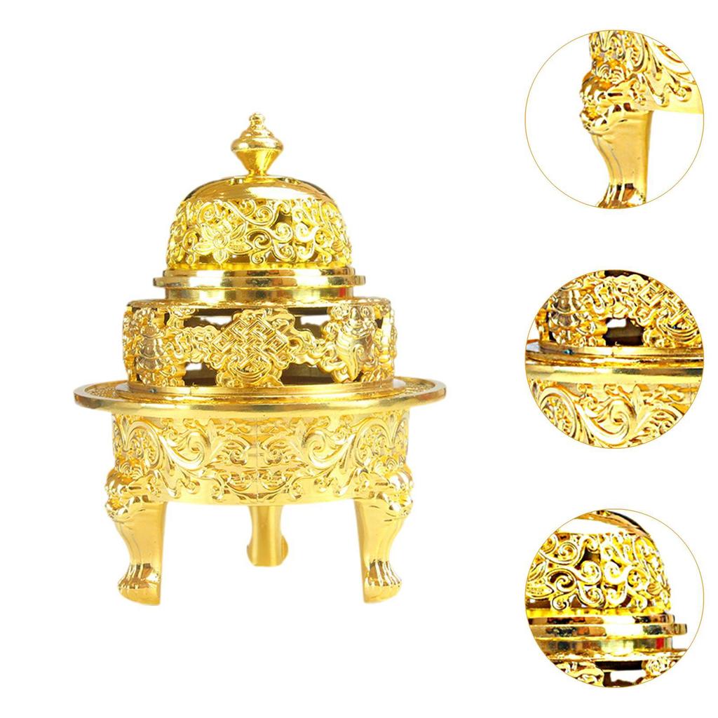 Incense Burner Figurine Desktop Ornament Antique Decor Unique Incense Stand for Tea Decor Office Desktop Room