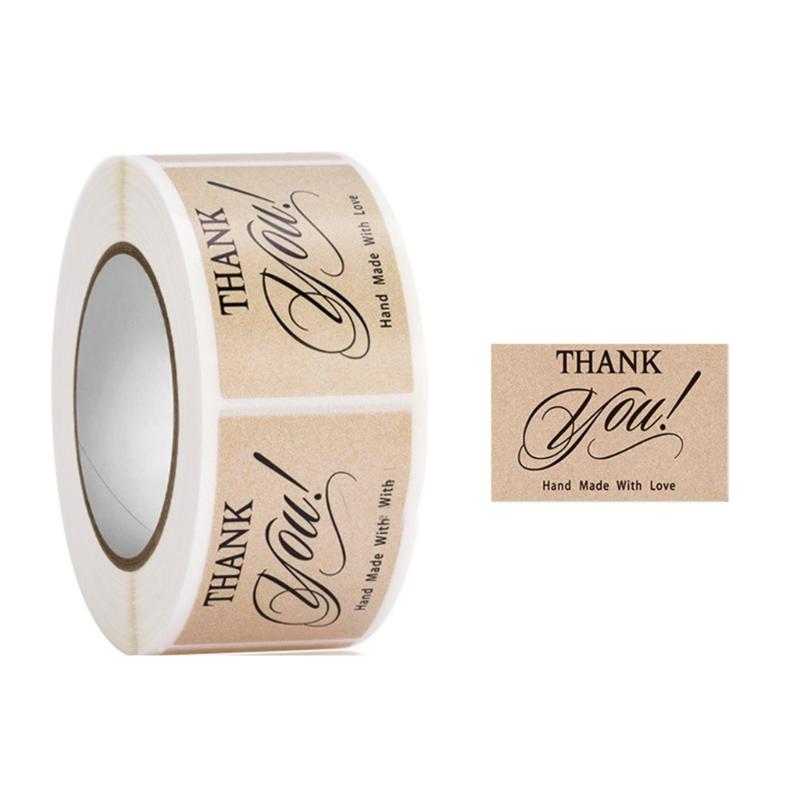 

Creative Thank You Stickers for Business Party Ceremony Wedding Adhesive Labels 350pcs/Roll Exquisite Thank You