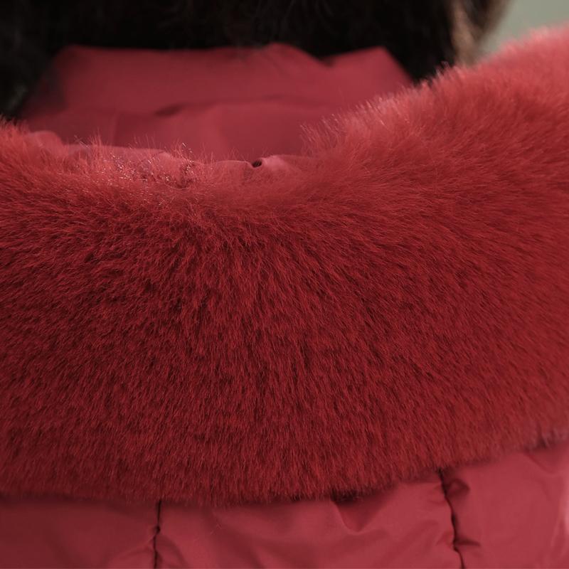 Jachete Femeie de Vârstă Mijlocie Iarnă Mărimi Mari Haine Exterioare cu Glugă Guler din Blană Faux Gros Cald Casual Palton de Iarnă Parkas Femei