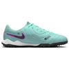 Nike Tiempo Legend 10 Lace Up TF Turf Artificial Turf Cow Leather Soccer Shoes Unisex Green Purple DV4342-300
