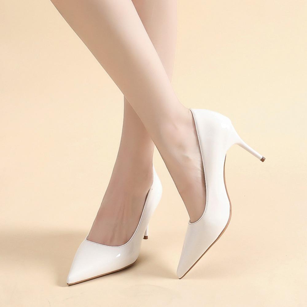 Fashion Sexy High Heels Classic Ladies Pumps Autumn Soft Leather Dress Heel Shoes for Women Banquet Wedding High Heels